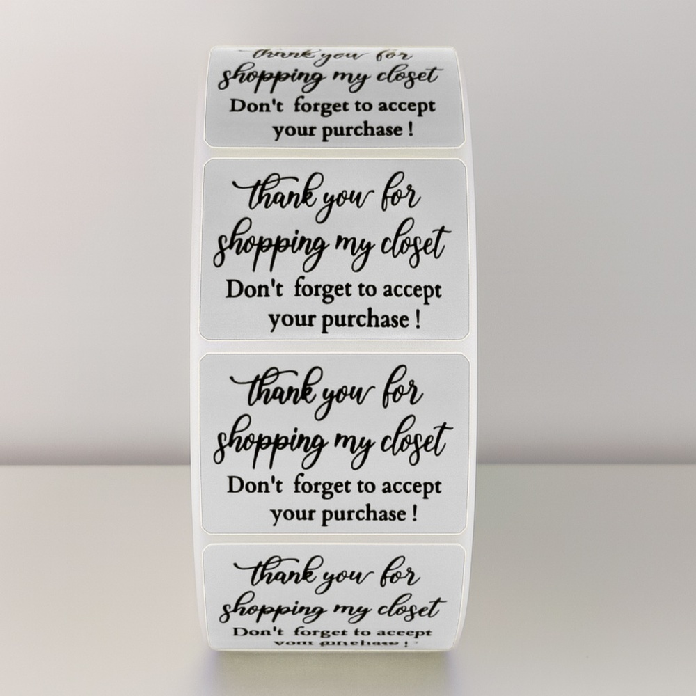 Thank You For Shopping My Closet Stickers Poshmark Labels - Picture 11 of 11